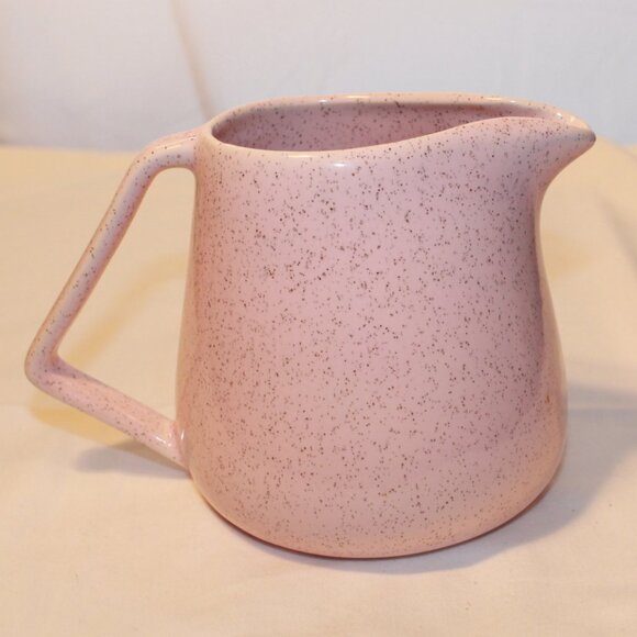 Bauer Mid Century Pink Speckled 4.5" Pitcher - Vintage Retro Grannycore - EUC - Picture 2 of 10